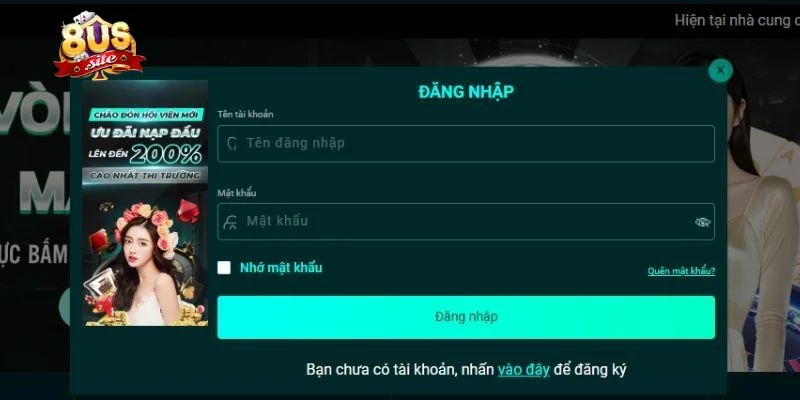 Đăng Nhập 8US Trải Nghiệm Kho Game Đỉnh Cao Cược Cực Hấp Dẫn 2 Hướng dẫn đăng nhập 8US nhanh chóng